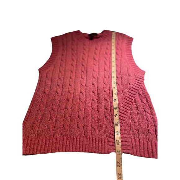 Anthropologie Current Air Angeline Pink Sleeveless Cable Knit Sweater Top Vest S - Picture 4 of 15